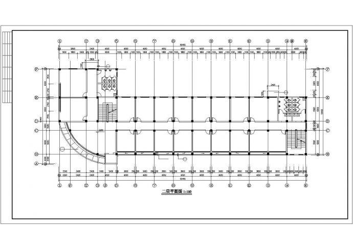 某756平方米厂区办公楼设计cad建筑施工图（含设计说明）_图1