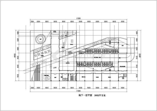 某地区公共文化娱乐建筑方案设计施工CAD图纸-图一