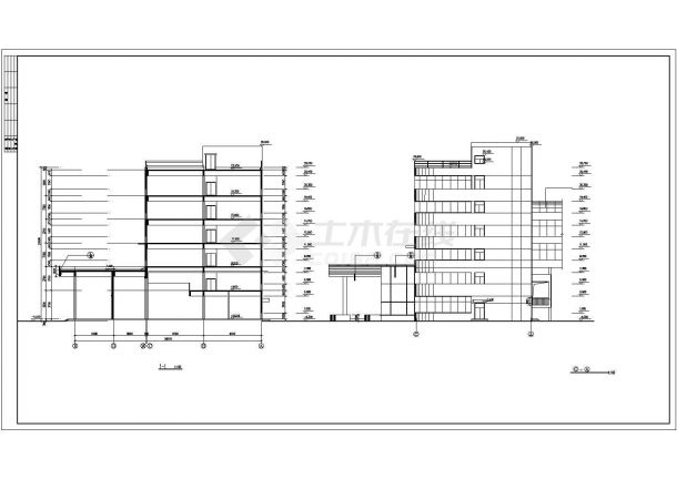 长72.24米 宽23.24米 实业公司六层办公楼、标志建筑、大门设计图-图一