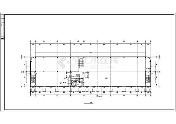 长72.24米 宽23.24米 实业公司六层办公楼、标志建筑、大门设计图-图二