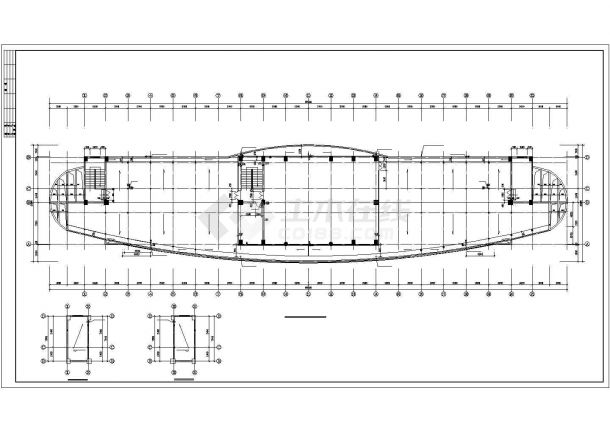 某电解铝厂六层办公楼设计cad建筑施工图（含设计说明）-图二