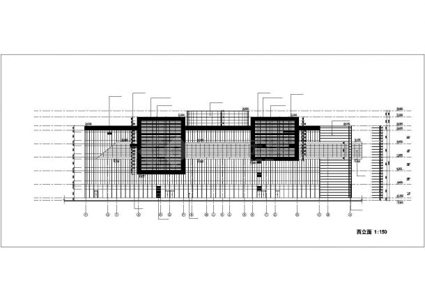 某城市图书馆建筑完整方案设计施工CAD图纸-图一
