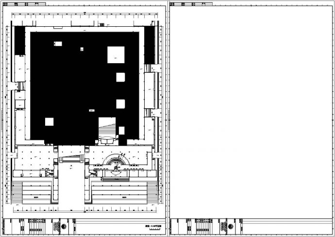 某城市公共图书馆建筑完整方案设计施工CAD图纸_图1