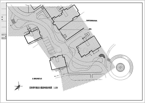 南京某花园小区全套景观带设计施工cad图(含景观带环境设计水池循环系统图)-图一