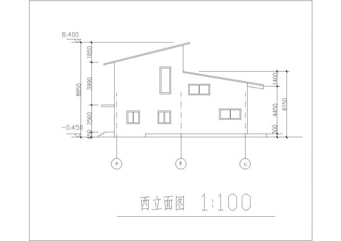 某二层咖啡馆设计cad建筑方案图_图1