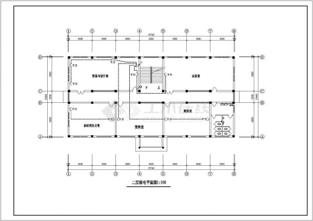 某三层办公楼电气设计方案图-图二