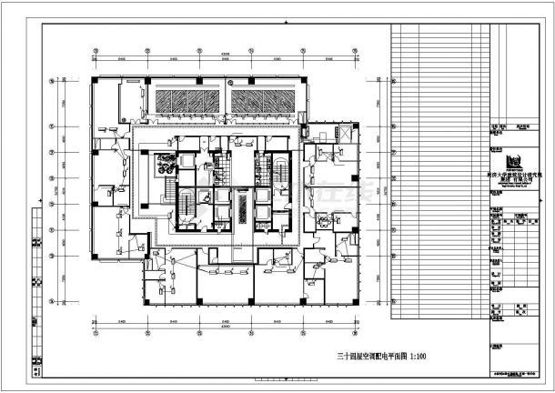 南京市秦淮区某37层高层商住大楼全套强弱电系统设计CAD图纸-图二