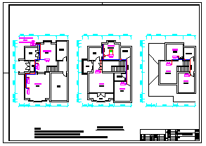 别墅建筑中央空调施工cad设计平面图