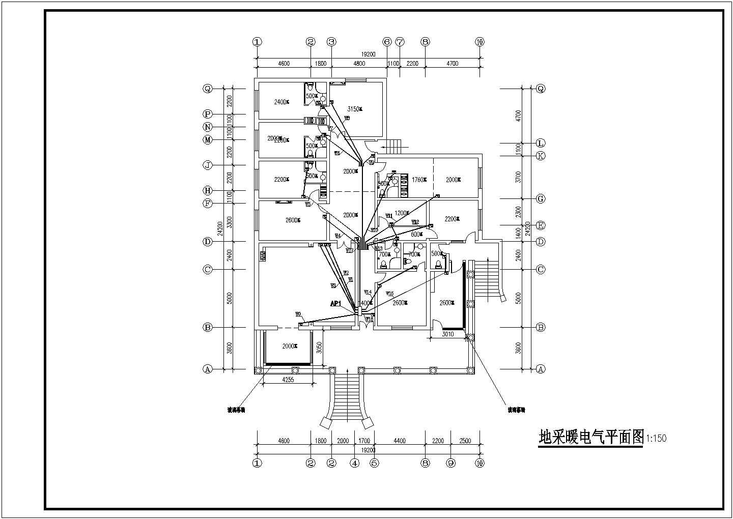 电气设计_北方某地区别墅电气施工CAD图纸