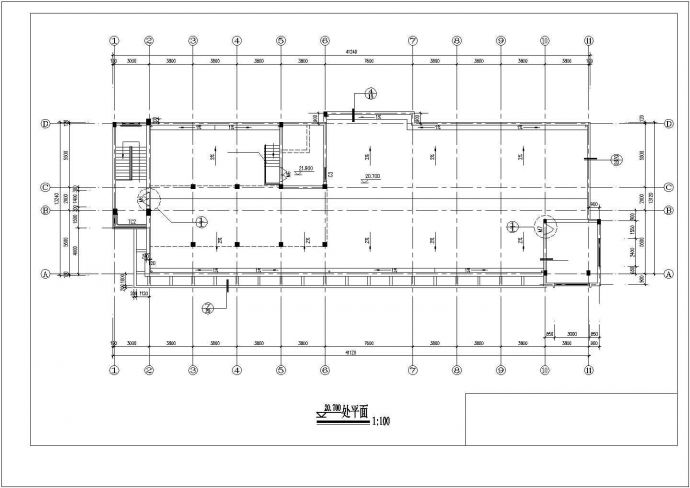 某地区框架办公楼结构CAD设计施工图(含设计说明）_图1