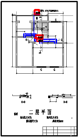 大学食堂风管机cad设计系统图纸