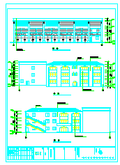 三层幼儿园和商业的建筑CAD施工设计图-图一