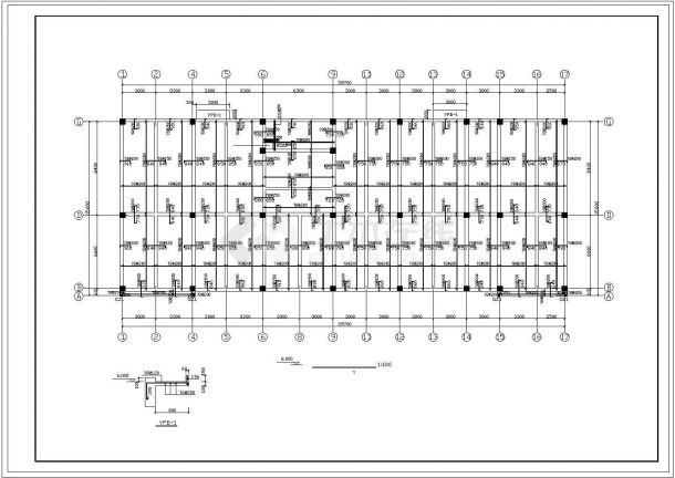 长39.7米宽15米2层框架小型办公楼结构施工图-图二