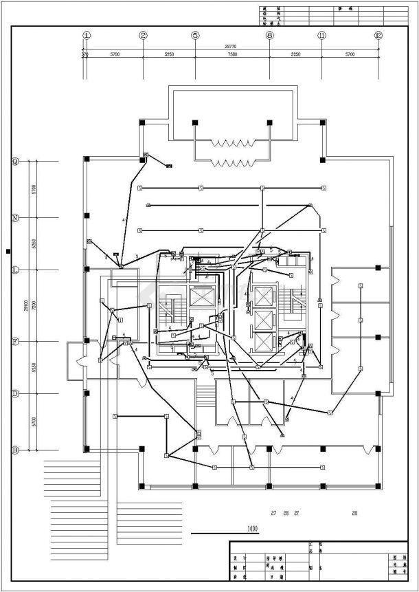 某二十七层办公楼电气设计方案施工图-图二