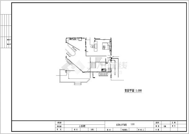 电气设计_某地区两层别墅电气设计CAD图纸-图二