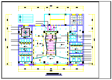 二层茶楼室内装修cad设计平面施工图-图一