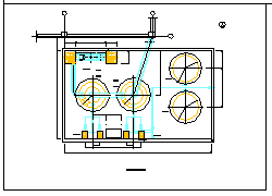 废气洗涤系统流程及配管整套cad设计图-图一