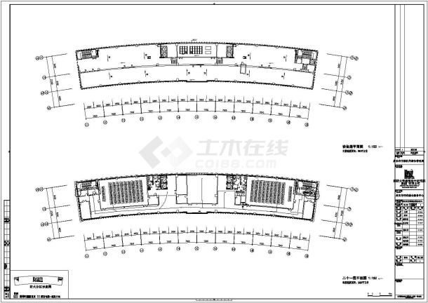 西宁市某21层框架结构行政服务中心全套的电气系统设计CAD图纸-图二