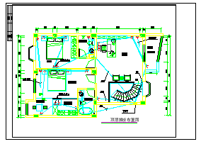 复式楼家居室内装修cad施工设计图-图一