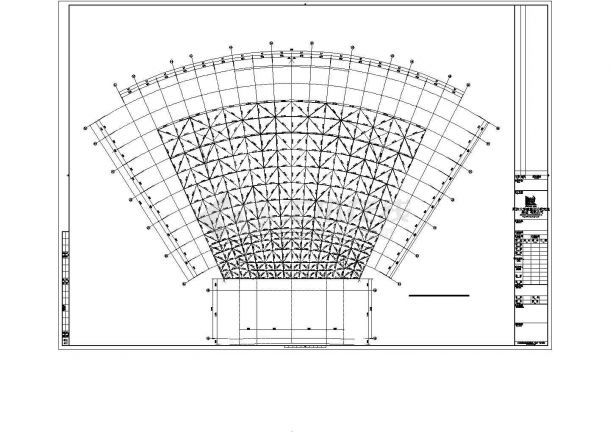 长春市某重点大学三层框架结构教育报告中心建筑+结构设计CAD图纸-图二