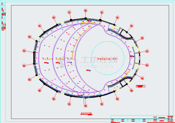 某椭圆音乐厅装修大样图纸-图一