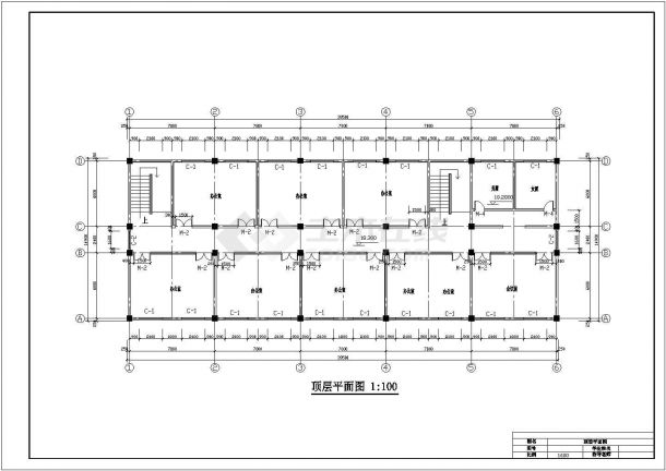4119平米七层框架办公楼毕业设计（计算书、部分建筑、结构图纸）-图二