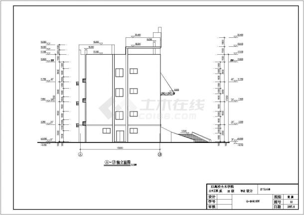 【4层】3611.42平米带构架CAD层办公楼毕业设计（含计算书，建筑、结构图）-图二