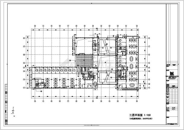 北京市海淀区某公司2.2万平5层框架结构办公楼建筑和结构设计CAD图纸-图二