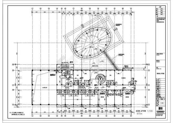 【4层】3727平米四层框架CAD结构商务楼施工组织设计及工程量计价清单（含部分建筑图，完整结构图，总平图，横道图）-图二