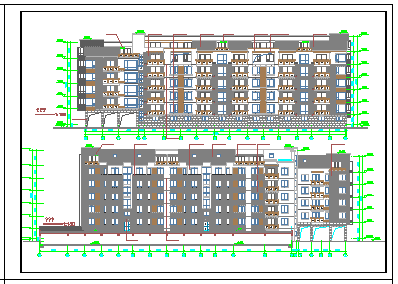 经典多层住宅施工CAD建筑设计图纸-图一
