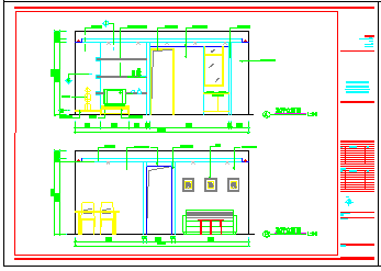 小两居室内装饰设计CAD方案施工图-图一