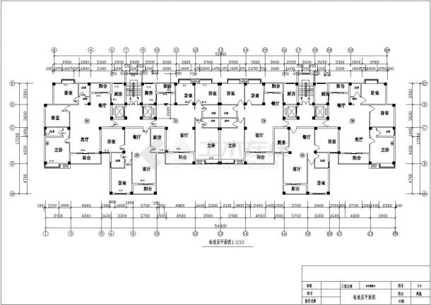 【10层】住宅楼CAD全套设计（9000平左右，含计算书，答辩稿，建筑图、结构图）-图一