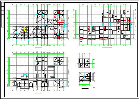 框架结构混住宅施工cad建筑图纸-图二