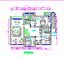 两层豪华别墅室内装修设计cad施工图_图1