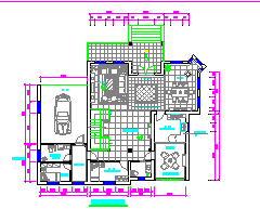 两层豪华别墅室内装修设计cad施工图-图二