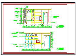 两居室住宅家装cad平面施工设计图-图二