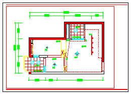 两居室住宅家装cad平面施工设计图