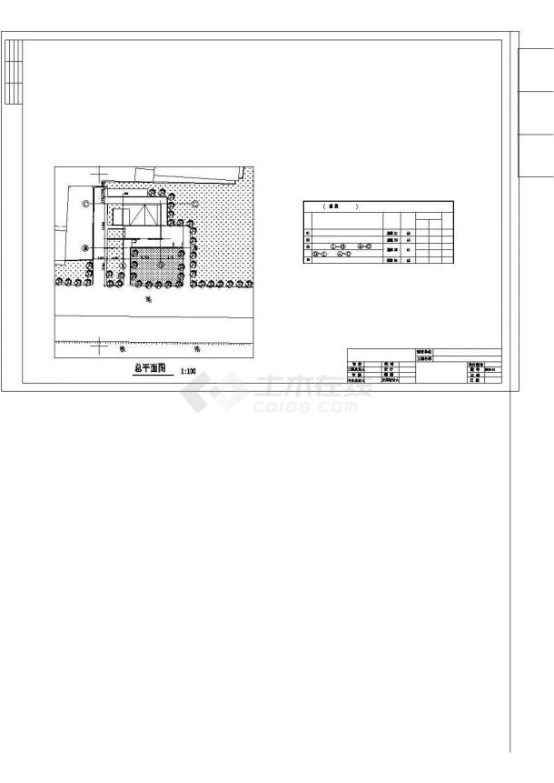 【杭州】某地新型现代公厕全套施工设计cad图(含总平面图)-图一