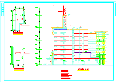 六层办公楼规划及建筑CAD设计图纸-图一