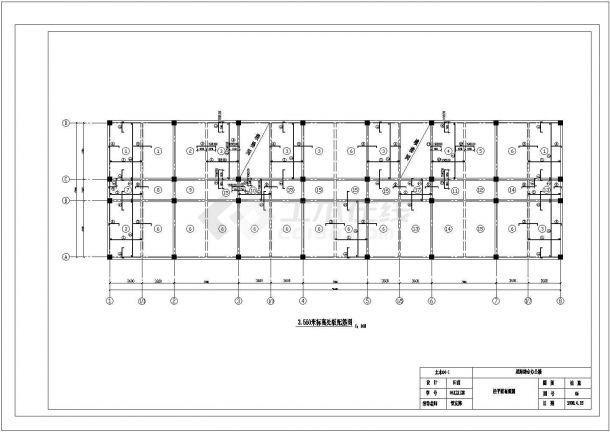 某3944.75㎡五层CAD框架综合办公楼（部分建筑结构图，计算书）-图一