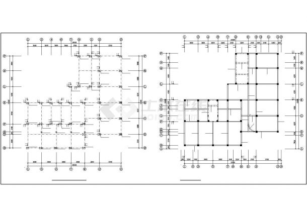 某地混凝土框架办公楼结构设计施工图，共16张-图一