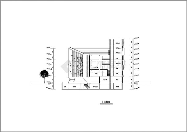 某校园建筑方案设计施工CAD图纸-图二