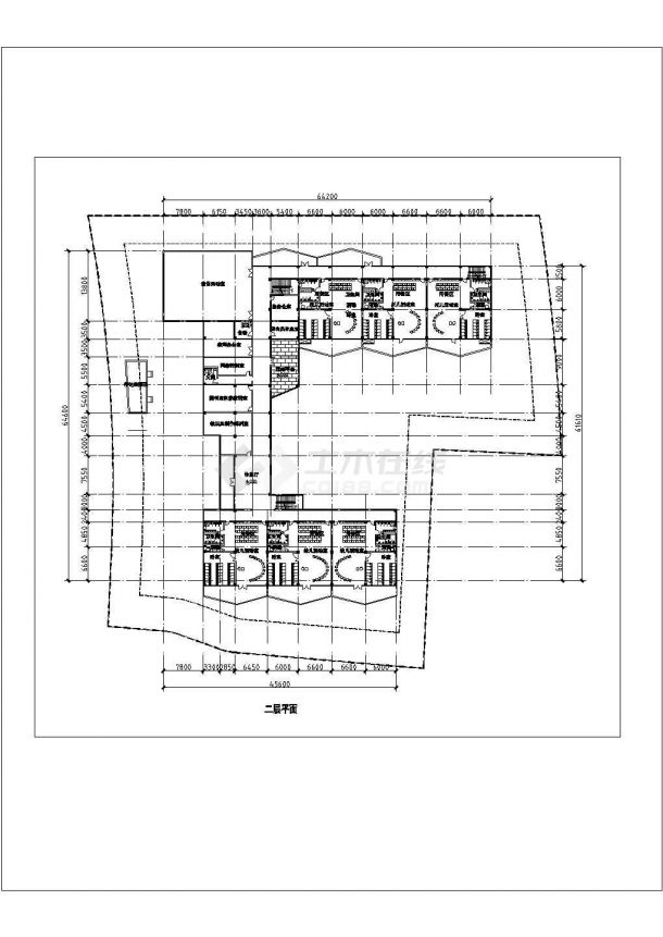 某市区幼儿园教育楼建筑方案设计施工CAD图纸-图二