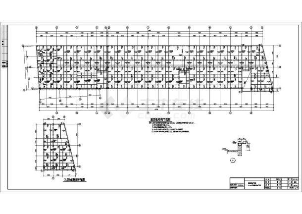 某5047.749平方米CAD四层框架结构办公楼招标文件清单CAD图纸22张-图二