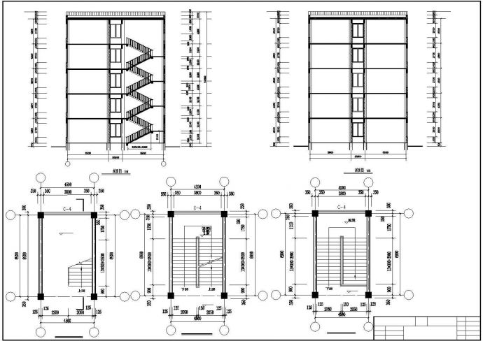某5880平米CAD五层教学楼（计算书、建筑、结构图）_图1