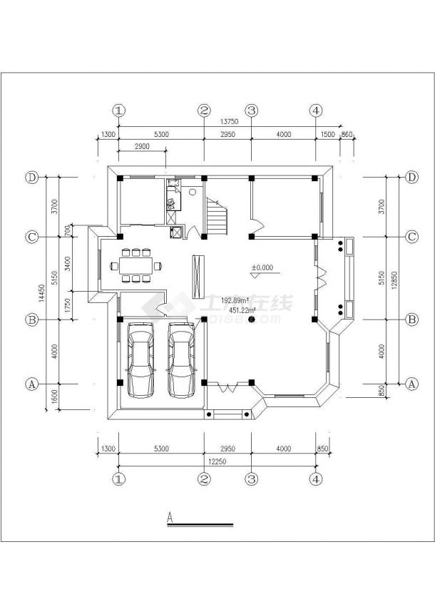 抚顺市某现代化庄园3层框混结构欧式别墅全套建筑设计CAD图纸-图一