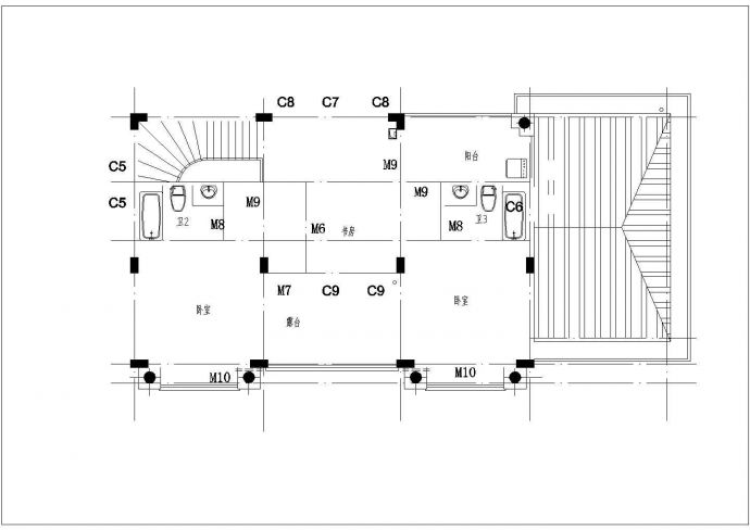 长春市星湖花园小区2层砖混结构高档别墅建筑设计CAD图纸_图1