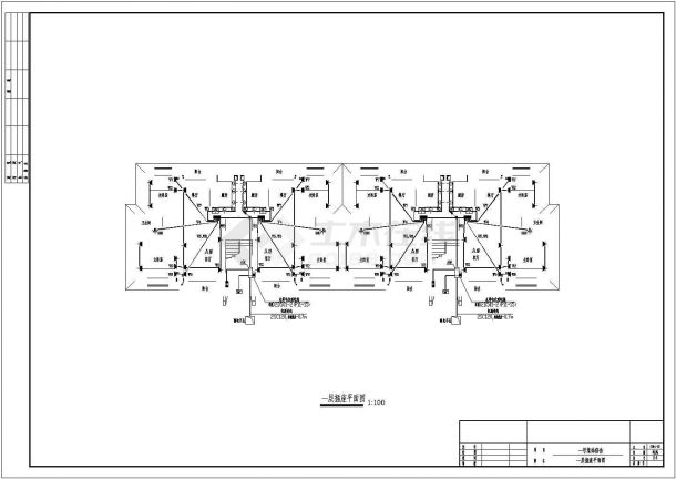 电气设计_某地区单元式宿舍楼电气CAD图-图一