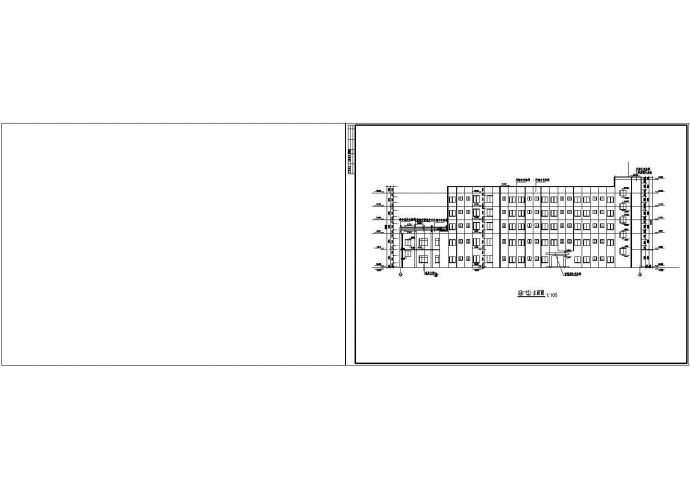 某市科技园五层钢筋混凝土结构食堂宿舍综合楼建筑方案设计cad图（含门窗表、大样节点图）_图1