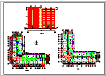 某8层办公楼框架结构施工cad设计图纸